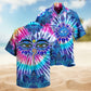 Hippie Peace Psychedelic Art Hawaiian Shirt For Coastal Adventure, Outdoor Event, And Summer Party Style