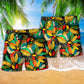 Hippie Peace Flowers Style Hawaiian Print Beach Shorts For Poolside Relaxation And Style