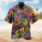 Hippie Colorful Hawaiian Shirt For Summer Gathering And Everyday Comfort
