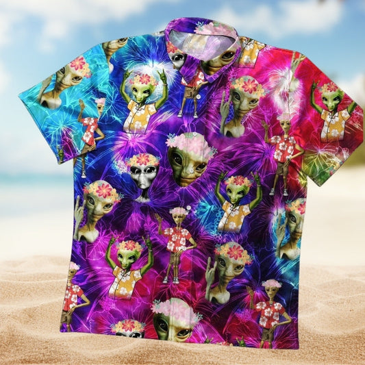 Hippie Peace Hawaiian Shirt For Island Getaway And Casual Wear