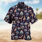 Hippie Peace Hawaiian Shirt For Beach Party And Relaxed Summer Style
