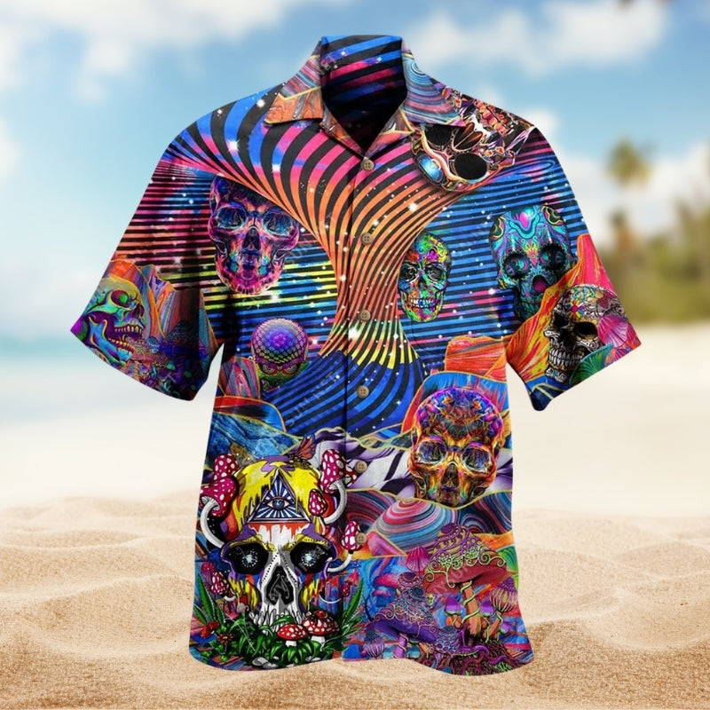 Hippie Peace Hawaiian Shirt For Poolside Gathering, Relaxed Getaway, And Memorable Gifting