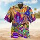 Hippie Peace Hawaiian Shirt For Island Adventure, Relaxed Getaway, And Memorable Gifting
