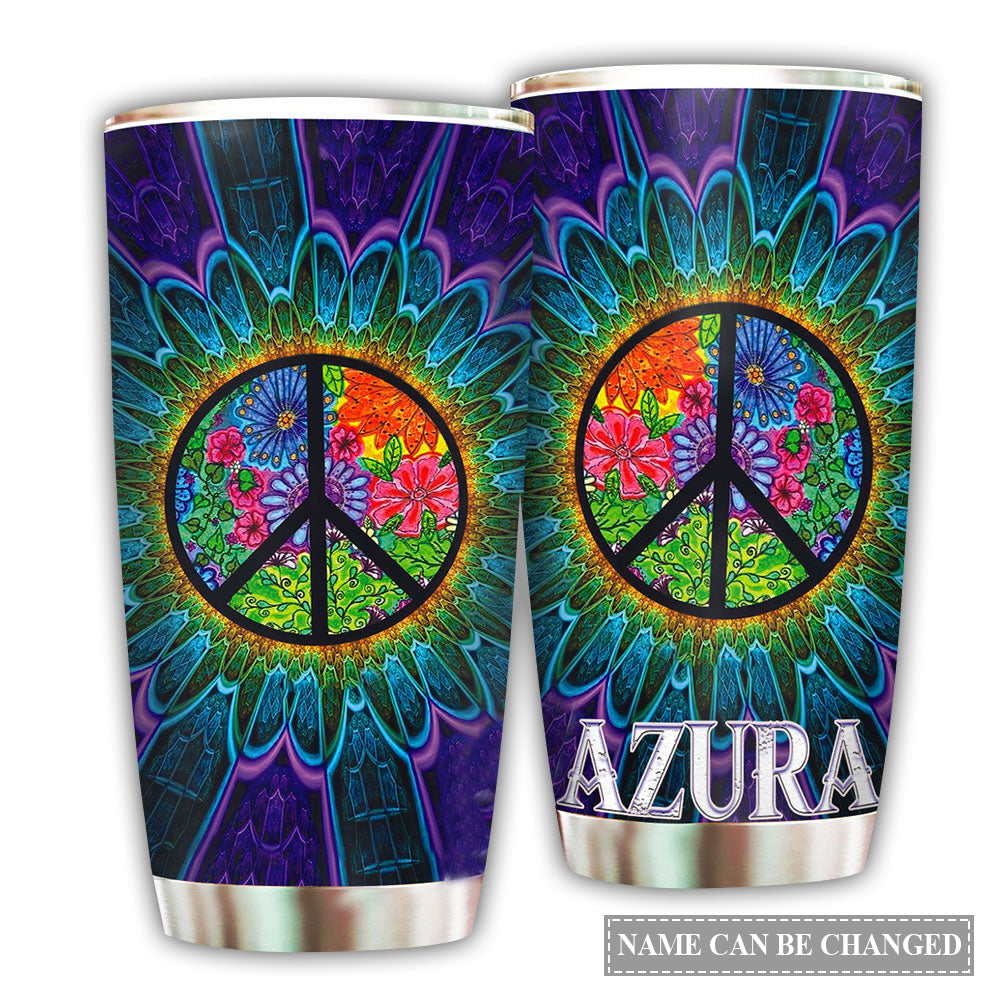 Hippie Peaceful Fun Personalized 20 Oz Tumbler For Coffee Travel And Daily Drinks