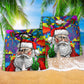 Hippie Santa Claus Christmas Santa Wear Glasses Beach Shorts For Festive Vacation Wear