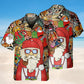 Hippie Santa Christmas Hawaiian Shirt For Coastal Travel, Casual Events, And Comfortable Summer Wear