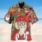 Hippie Santa Christmas Hawaiian Shirt For Coastal Travel, Casual Events, And Comfortable Summer Wear