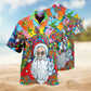 Christmas Hippie Santa Hawaiian Shirt For Christmas Gatherings, Resort Trips, And Cheerful Seasonal Style