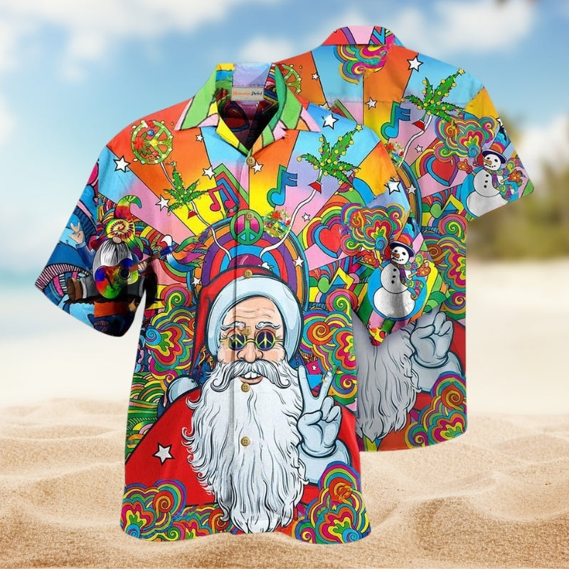Vintage Gardening Plants Hawaiian Shirt Collar And Front View For Casual Outings