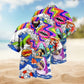 Halloween Spooky Tropical Masked Figures Hawaiian Shirt Graphic Artwork Detail For Outdoor Gatherings