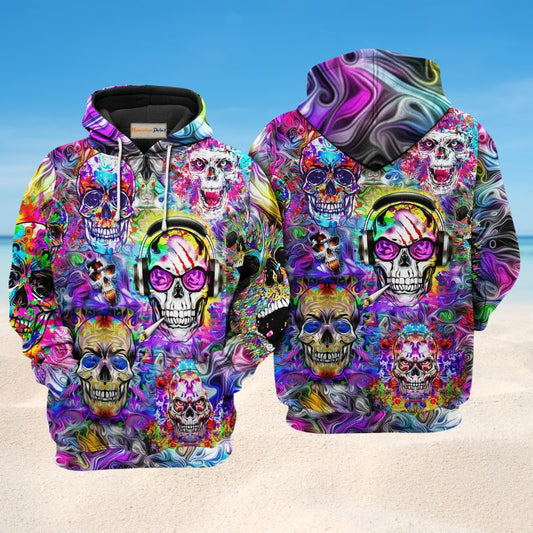 Hippie Skull Flower Hoodie For Peace Inspired Outfits Casual Events And Thoughtful Gifting