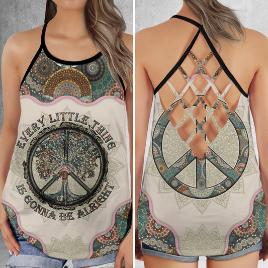 Hippie Soul Little Things Hollow Tank Top For Yoga Workouts And Festival Wear