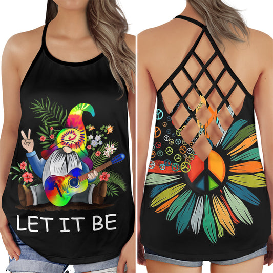 Hippie Soul Let It Flow Hollow Tank Top For Yoga Workouts And Festival Wear