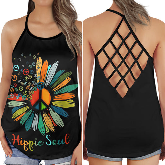 Hippie Soul Beautiful Hollow Tank Top For Yoga Workouts And Festival Wear