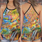Hippie Summer Hollow Tank Top For Workout Classes And Relaxed Style