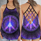 Hippie Purple Summer Hollow Tank Top For Yoga Workouts And Festival Wear