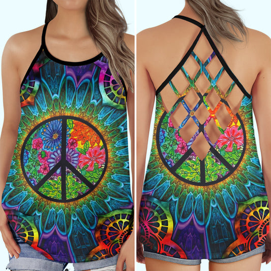 Hippie Summer Bright Color Hollow Tank Top For Yoga Workouts And Festival Wear