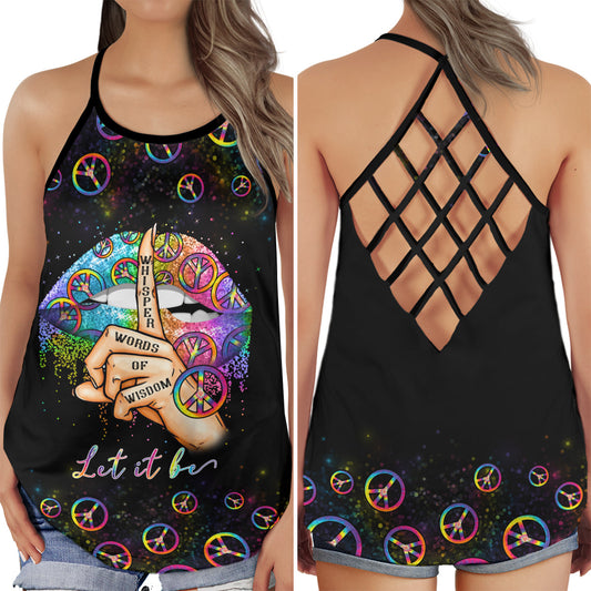 Hippie Love Summer Glow Hollow Tank Top For Yoga Workouts And Festival Wear