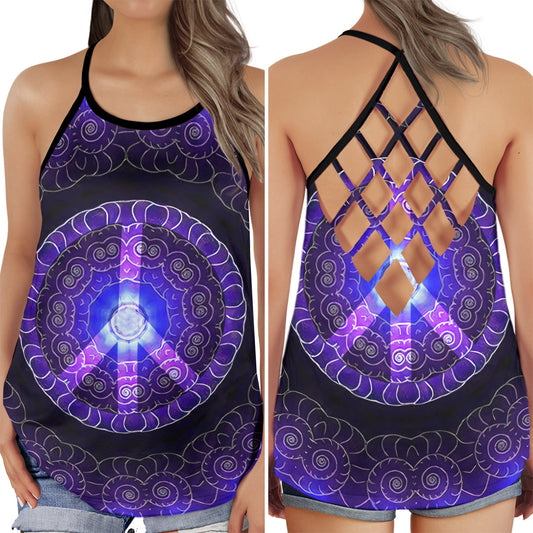 Hippie Summer Free Spirit Hollow Tank Top For Yoga Workouts And Festival Wear