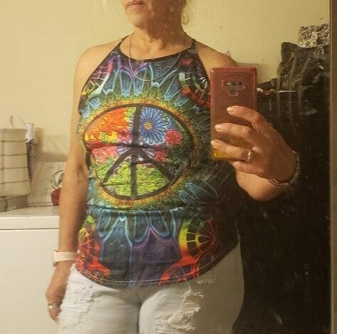 Hippie Rainbow Summer Hollow Tank Top For Yoga Workouts And Festival Wear