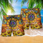 Hippie Sunflower Sunshine Beach Shorts For Summer Vacation And Coastal Travel