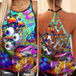Hippie Summer Hollow Tank Top For Fitness Training And Travel