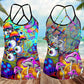 Hippie Summer Hollow Tank Top For Fitness Training And Travel