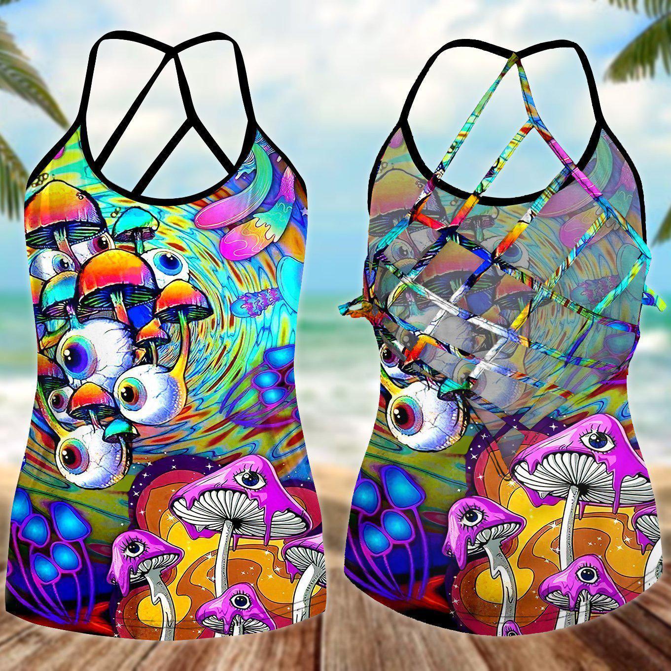 Hippie Summer Hollow Tank Top For Fitness Training And Travel