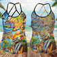 Hippie Summer Hollow Tank Top For Workout Classes And Relaxed Style