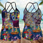 Hippie Summer Hollow Tank Top For Active Days And Vacation Wear
