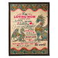 Hippie To My Mom Dragon In My Life Flannel Blanket For Cozy Bedroom Sofa Decor