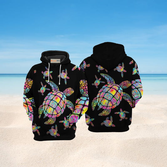 Hippie Turtle Love Ocean Hoodie For Ocean Themed Events Holidays And Gift Ideas