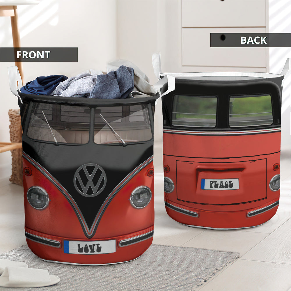 Hippie Van Laundry Basket For Bathroom Bedroom Storage