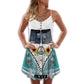 Hippie Van Retro Love V-Neck Sleeveless Cami Dress For Music Festivals And Thoughtful Boho Gifting