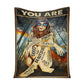 Hippie You Are Enough Flannel Blanket For Cozy Bedroom Sofa Decor