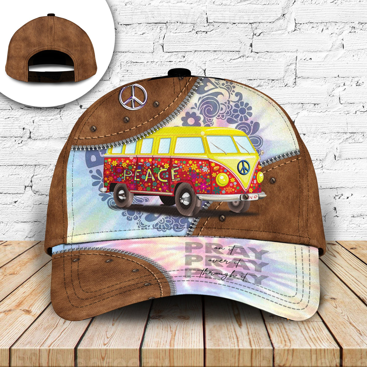 Hippie Bus Tie Dye Classic Cap For Casual Travel Parties And Comfortable Outdoor Wear