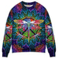 Hippie Colorful Dragonfly Mandala Sweater For Psychedelic Art Fans Outdoor Events And Distinctive Gifts