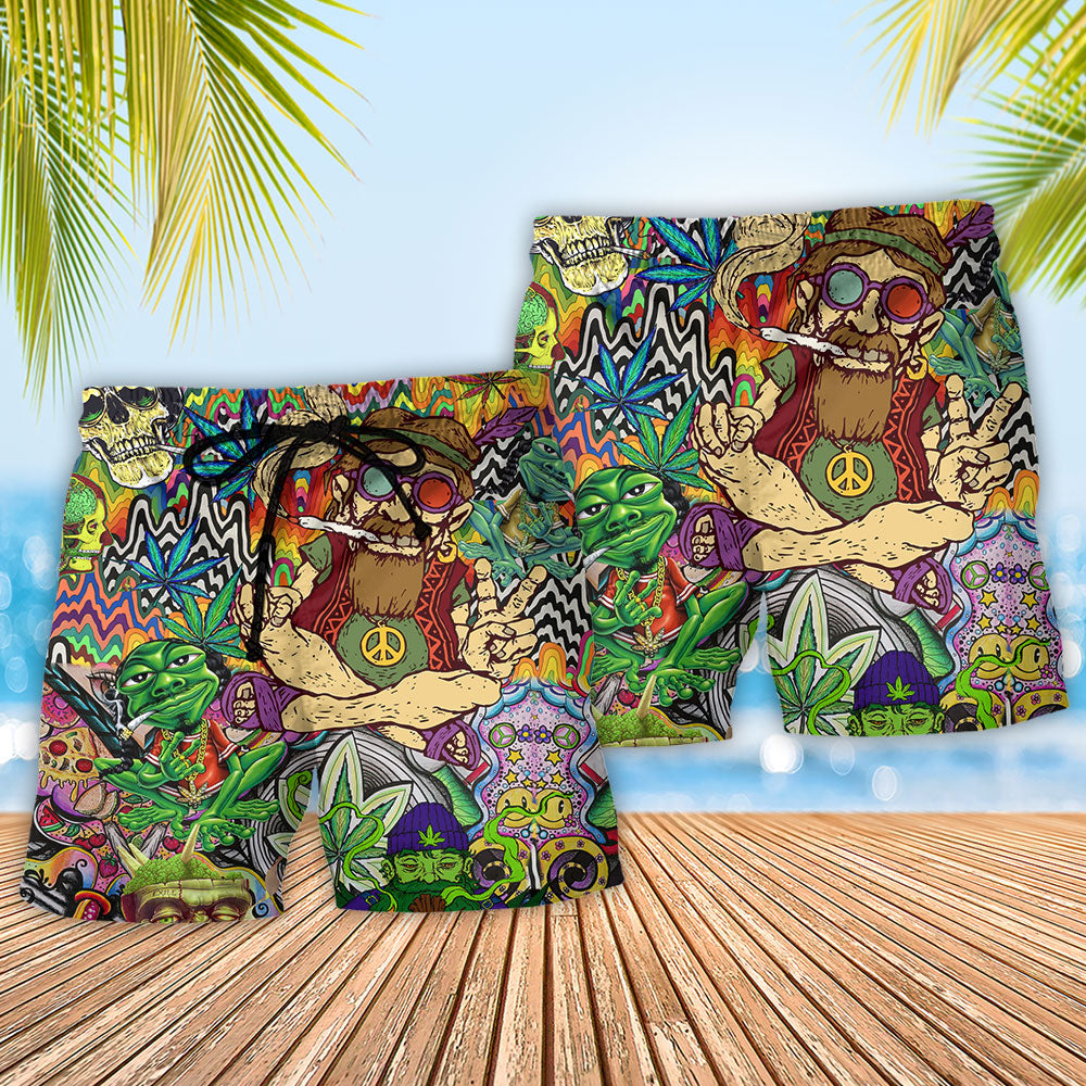 Bohemian Freedom Lifestyle Beach Shorts Pattern Detail For Vacation Style And Laid Back Daily Wear