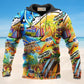 Hippie Peace Bus Painting Hoodie For Bohemian Streetwear Festivals Travel And Everyday Comfort