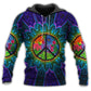 Hippie Green Colorful Peace Hoodie For Peace Inspired Outfits Casual Events And Thoughtful Gifting