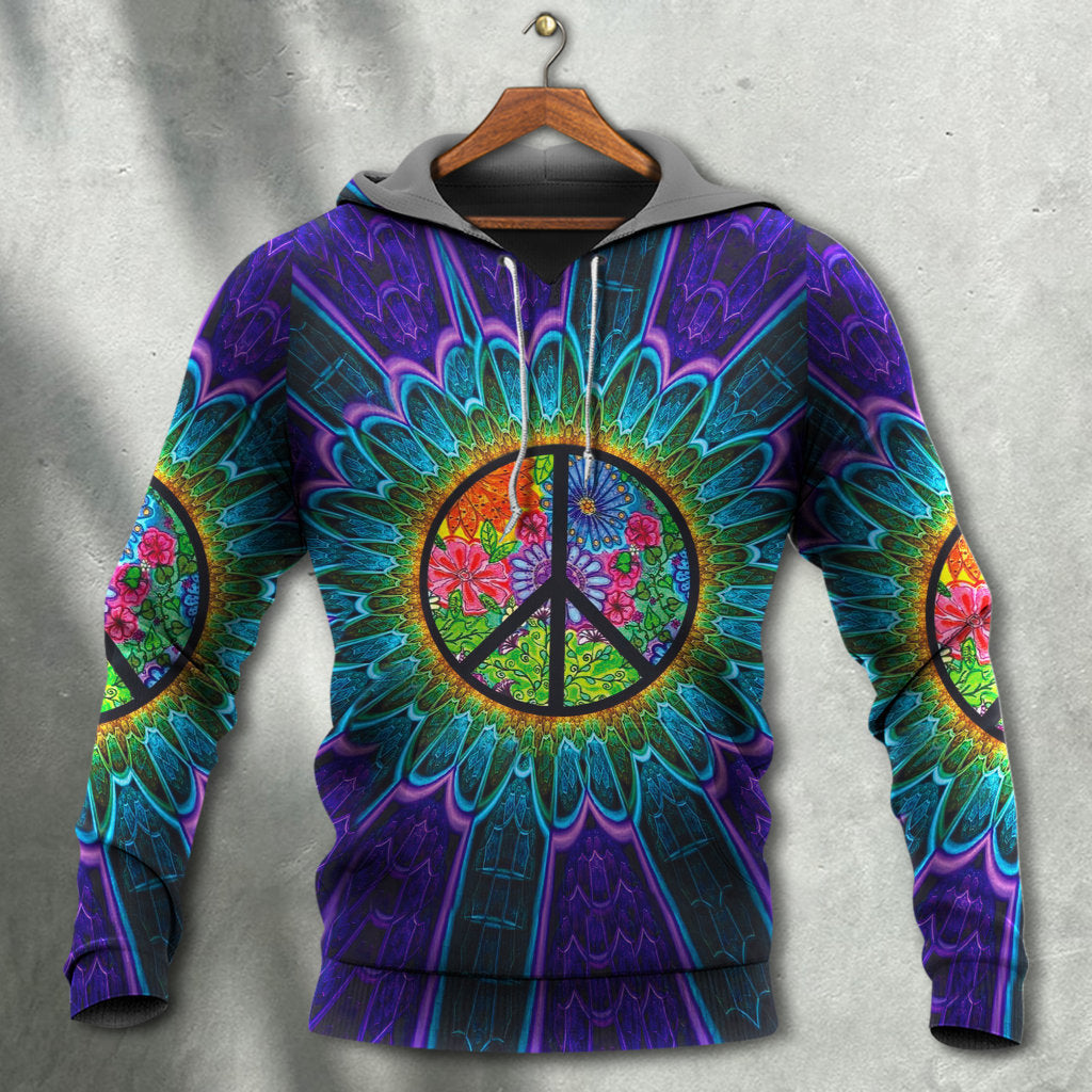 Hippie Green Colorful Peace Hoodie For Peace Inspired Outfits Casual Events And Thoughtful Gifting