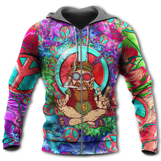 Hippie Colorful Peace Life Hoodie For Peace Inspired Outfits Casual Events And Thoughtful Gifting