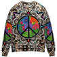 Hippie Peace Sign Galaxy Sweater For Colorful Outfits Weekend Events And Thoughtful Gift Giving