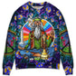 Hippie Peace Sign Retro Sweater For Festival Adventures Vacations And Relaxed Daily Styling