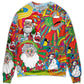 Hippie Santa Merry Xmas Sweater For Seasonal Parties Cozy Gatherings And Thoughtful Holiday Gifts