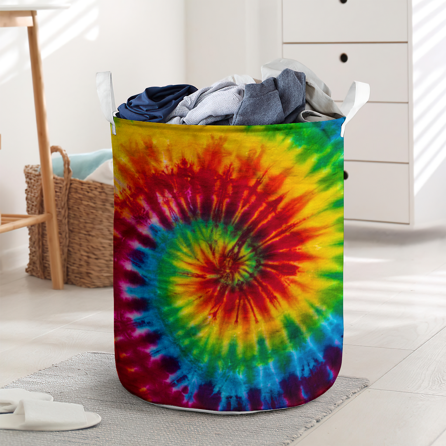 Hippie Tie Laundry Basket For Bathroom Bedroom Storage