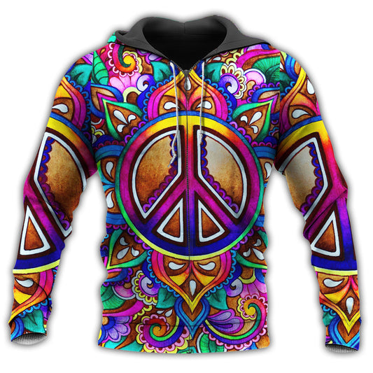 Hippie Unique Peaceful Hoodie For Bohemian Streetwear Festivals Travel And Everyday Comfort