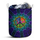 Small Size Hippie Sign Purple Laundry Basket For Bathroom Bedroom Storage