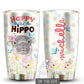 Hippo Happy As A Hippo Personalized 20 Oz Tumbler For Coffee Travel And Daily Drinks