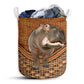 Hippopotamus Rattan Texture Laundry Basket For Bathroom Bedroom Storage